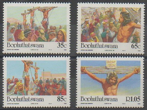 Timbres de Bophusthatswana sur la Passion du Christ