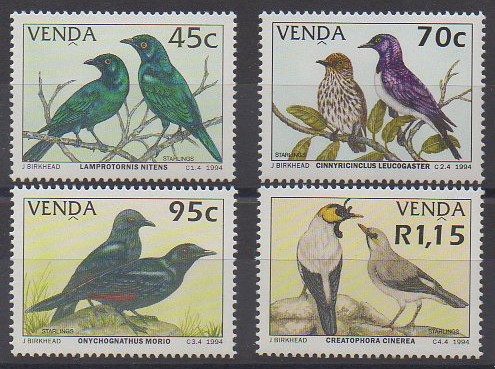 Timbres d'Afrique du Sud Venda sur les oiseaux
