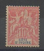 Timbres de Côte d'Ivoire de 1900 N°14