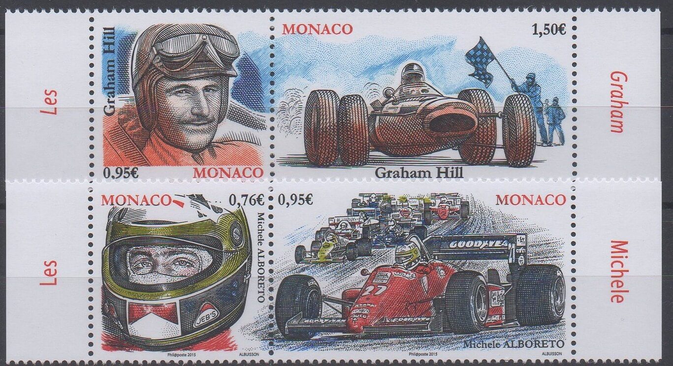 Timbres de Monaco de l'année 2015 sur le grand prix de F1