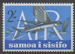 Timbre de poste aérienne des îles Samoa (Samoa i sisifo) émis en 1965