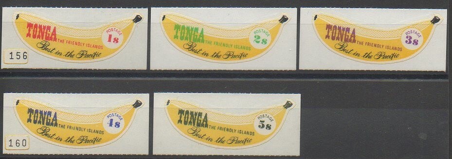 Timbres des îles Tonga des banaes de 1969