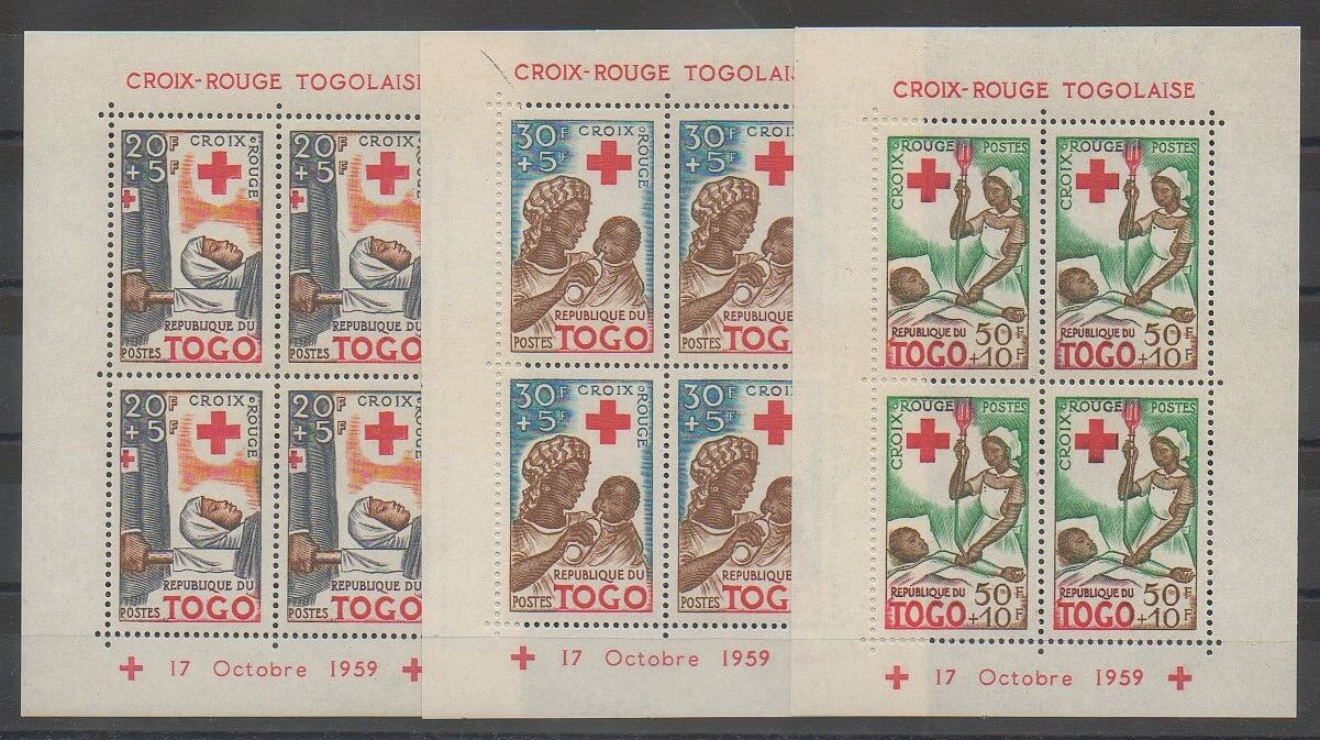 Timbres du Togo de 1959 BF2 et BF4