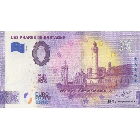 Euro banknote memory - 29 - Les phares de Bretagne - Saint Mathieu - 2021-11 - Anniversary