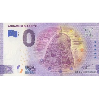 Billet souvenir touristique - 2021-6 - Aquarium Biarritz - (Pyrénées-Atlantiques)