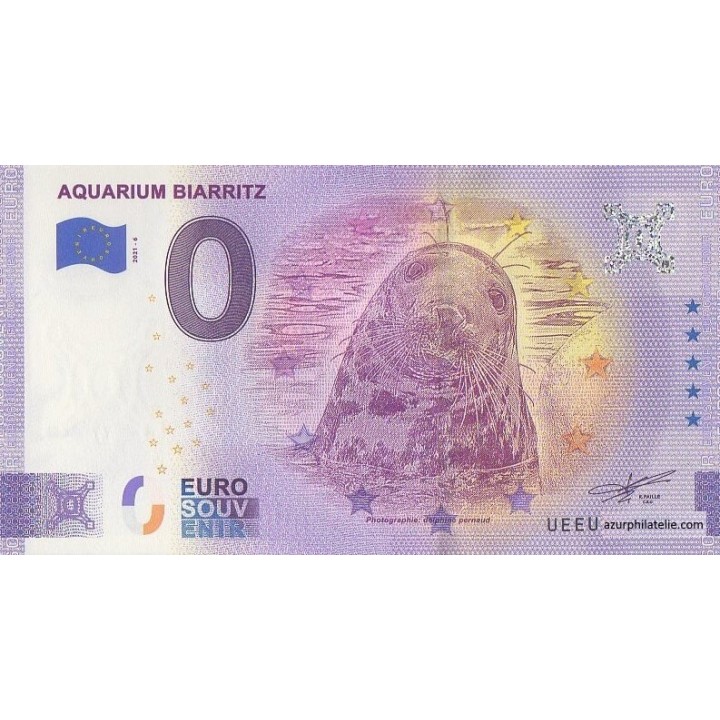 Euro banknote memory - 2021 - Aquarium Biarritz - (Pyrénées-Atlantiques)