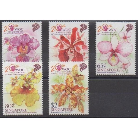 Singapour - 2011 - No 1871/1875 - Orchidées