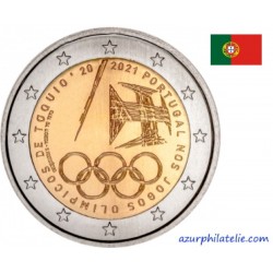 2 euro commémorative - Portugal - 2021 - Équipe portugaise aux Jeux olympiques de Tokyo 2021 - UNC