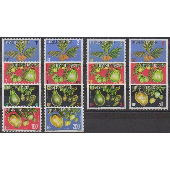 Acheter cette série de timbres de Polynésie de l'année 1977 (No S1(B)/S15(B)).