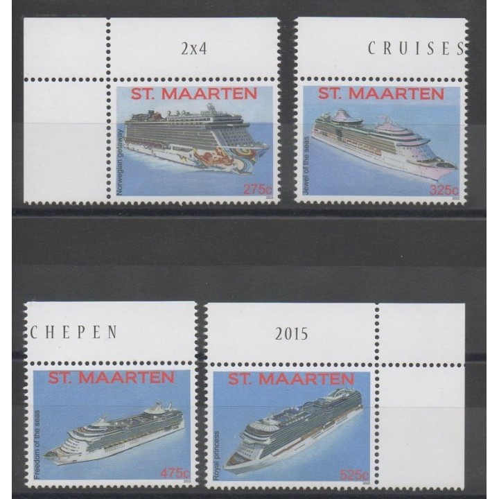 Timbres - bateaux - Saint Martin - 2015- No 309/312