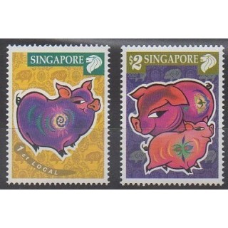 Buy this set of stamps of Singapore of the year 2007 (Nb 1480/1481).