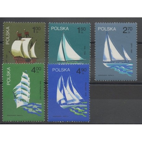 Pologne - 1974- No 2157/2161 - Bateaux