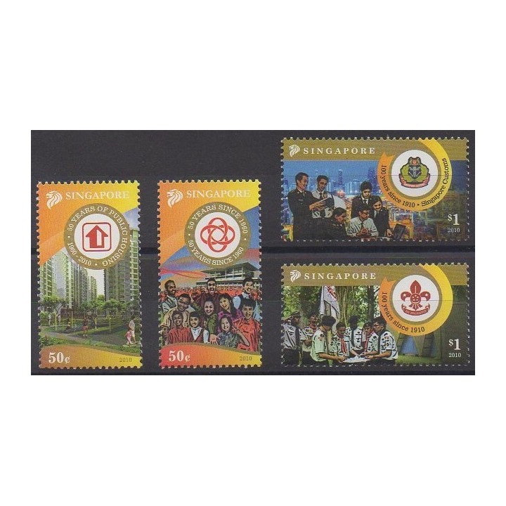 Buy this set of stamps of Singapore of the year 2010 (Nb 1740/1743).