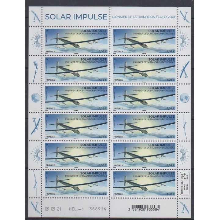 Acheter ce feuillet de France de l'année 2021 (No F32 - Solar Impulse).