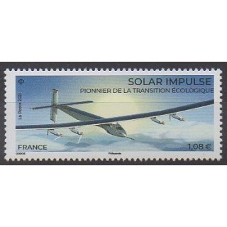 Buy this stamp of France of the year 2021 (Solar Impulse).