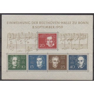Acheter ce bloc-feuillet de l'Allemagne occidentale (RFA) de l'année 1959 (No BF1).