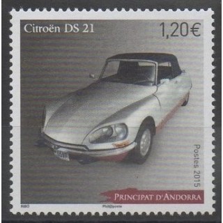 Timbres - voitures - Andorre - Poste - 2015- No 765