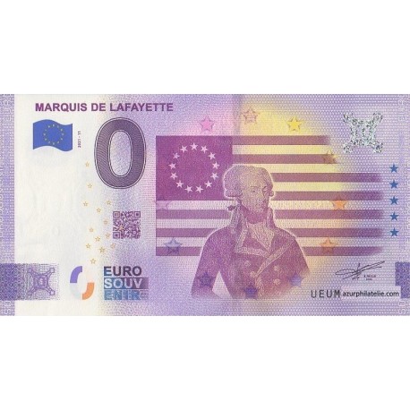 Euro banknote memory - 63 - Marquis de Lafayette - 2021-11 - Anniversary