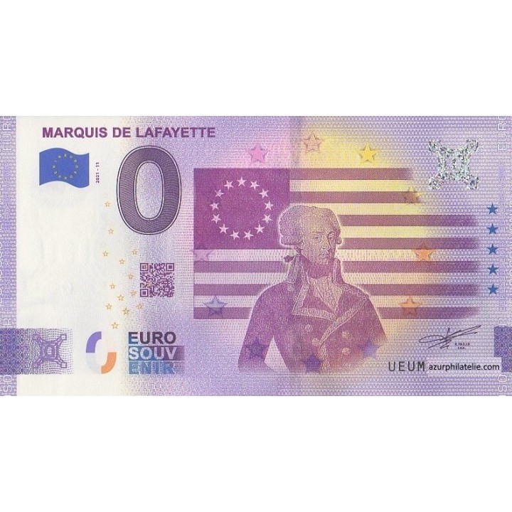 Billet souvenir touristique - 2021-11 - Marquis de Lafayette - (Puy-de-Dôme)