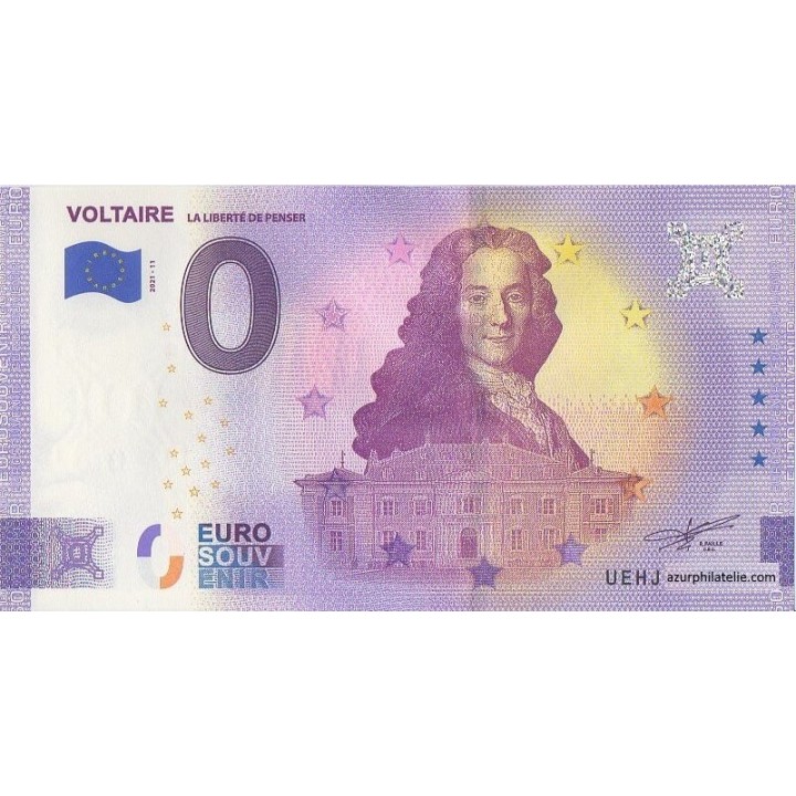 Billet souvenir touristique - 2021-11 - Voltaire - (Indre-et-Loire )