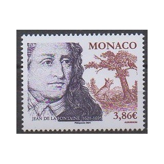 Buy this stamp of Monaco of the year 2021 (Jean de la Fontaine).
