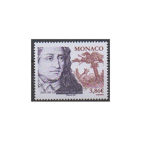 Monaco - 2021 - No 3288 - Littérature - Jean de la Fontaine