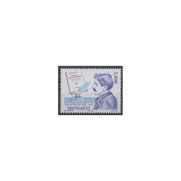 Buy this stamp of Monaco of the year 2021 (Marcel Proust).