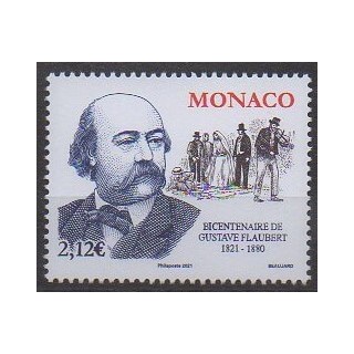 Buy this stamp of Monaco of the year 2021 (Gustave Flaubert).