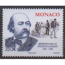Monaco - 2021 - No 3285 - Littérature - Gustave Flaubert