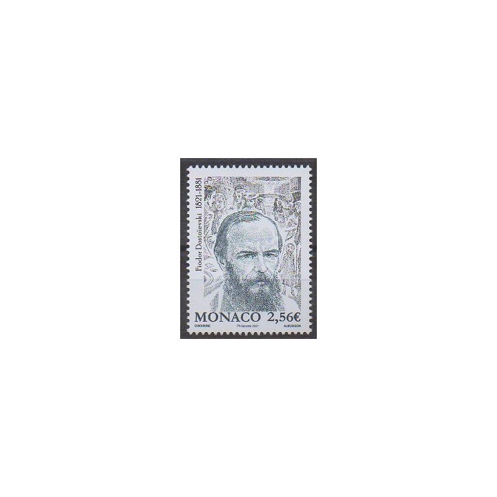 Buy this stamp of Monaco of the year 2021 (Fiodor Dostoïevski).