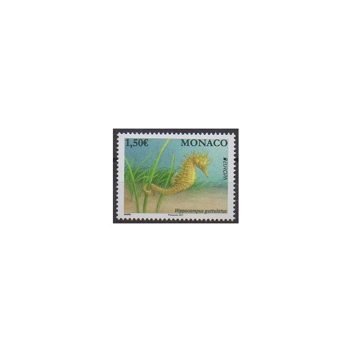 Buy this stamp of Monaco of the year 2021 (Hyppocampe).