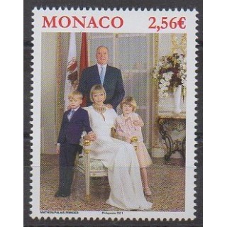 Acheter ce timbre de Monaco de l'année 2021 (Famille princière).