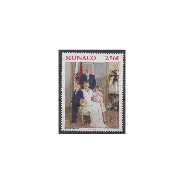 Buy this stamp of Monaco of the year 2021 (Famille princière).