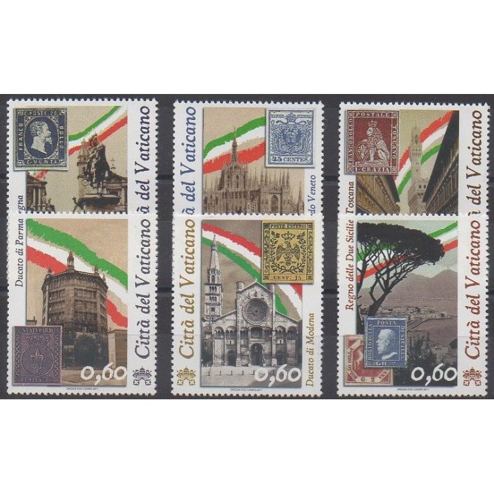 Acheter cette série de timbres du Vatican de l'année 2011 (No 1543/1548).