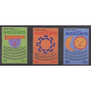 Acheter cette série de timbres des Antilles néerlandaises de l'année 1974 (No 477/479).