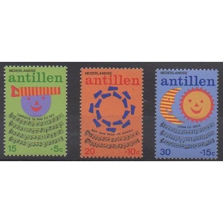 Netherlands Antilles - 1974 - Nb 477/479 - Music - Childhood