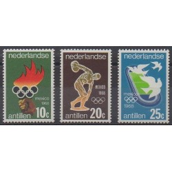 Antilles néerlandaises - 1968 - No 378/380 - Jeux Olympiques d'été