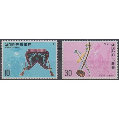 Corée du Sud - 1974 - No 800/801 - Musique
