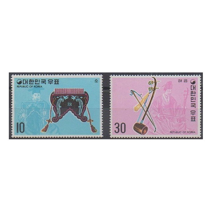 Buy this set of stamps of South Korea of the year 1974 (Nb 800/801).