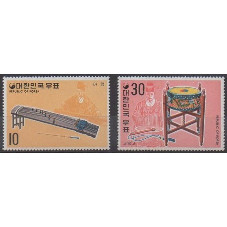 South Korea - 1974 - Nb 793/794 - Music