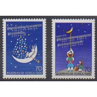 Acheter cette série de timbres de Corée du Sud de l'année 1986 (No 1312/1313).