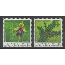 Lettonie - 2003- No 578/579 - Fleurs