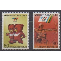 Corée du Sud - 1988 - No 1419/1420 - Jeux Olympiques d'été