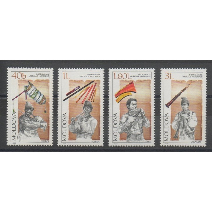 Stamps - music - Moldova - 2001- Nb 348/351