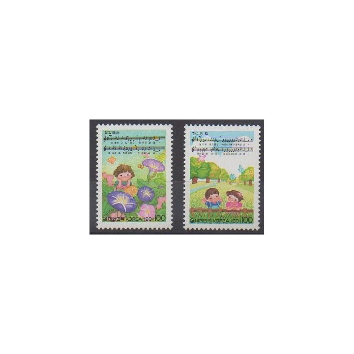 Acheter cette série de timbres de Corée du Sud de l'année 1991 (No 1500/1501).