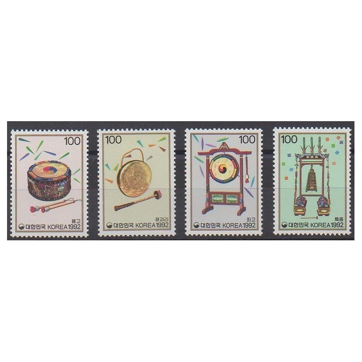 Acheter cette série de timbres de Corée du Sud de l'année 1992 (No 1543/1546).