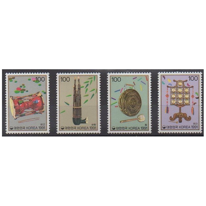 Buy this set of stamps of South Korea of the year 1991 (Nb 1527/1530).