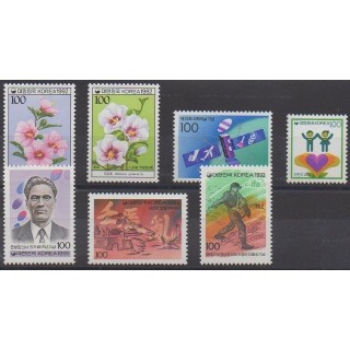 Acheter cette série de timbres de Corée du Sud de l'année 1992 (No 1547/1553).