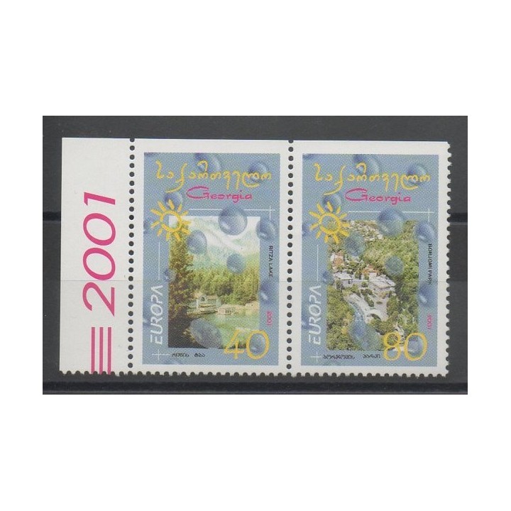 Timbres - sites  - Géorgie - 2001- No 295a/296a