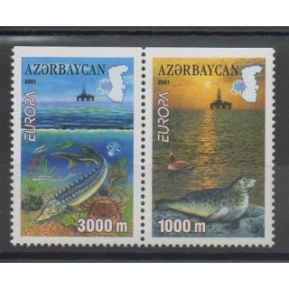 Timbres - animaux divers - Azerbaïdjan - 2001- No 417a/418a